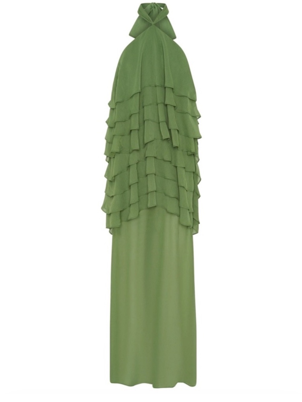 THIRD FORM Gaia Tiered Ruffle Halter Dress